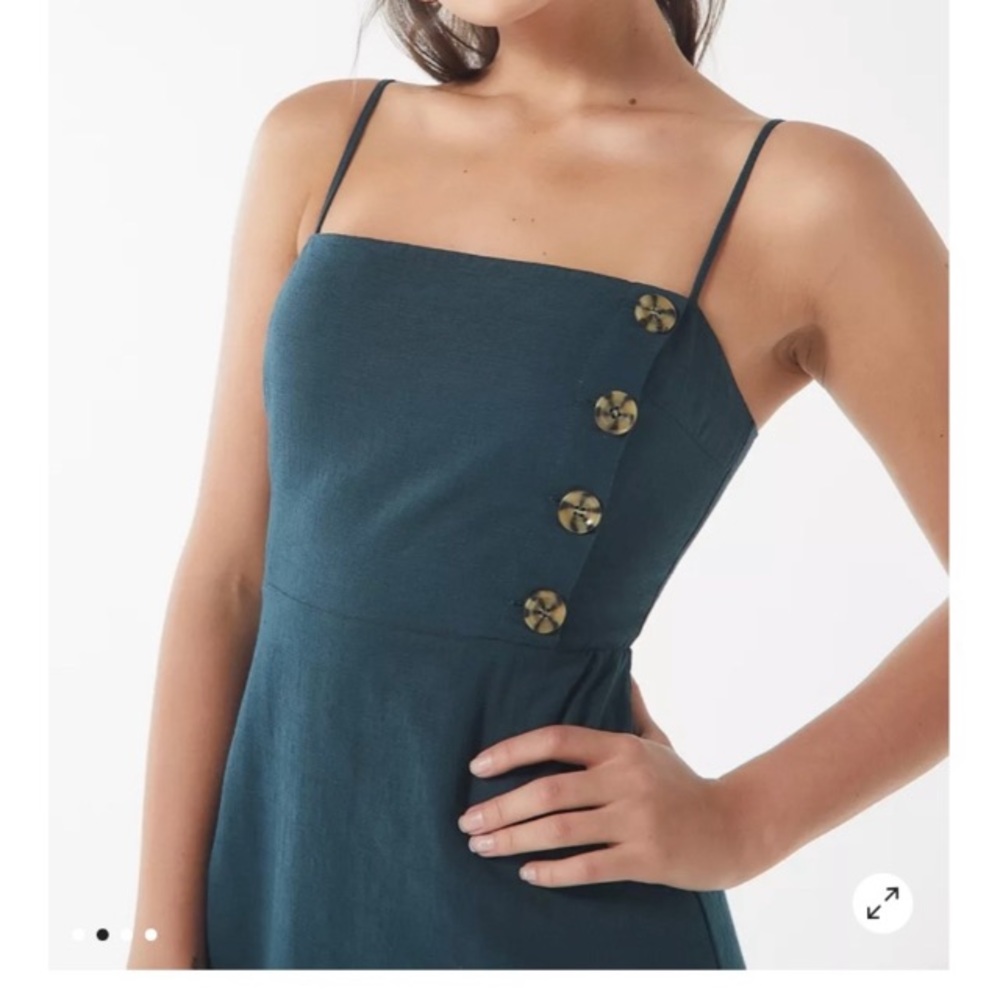 Blue linen dress